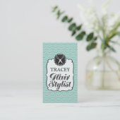 モダンな水は美容師のアポイントメントカードをはかりで測ました 予約カード (スタンド正面)