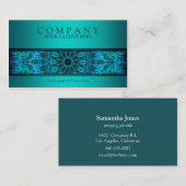 モダンな水中美しいの曼荼羅の青 名刺 (正面/裏面)