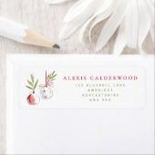モダンな水彩のオーナメント ホリデー ラベル (インサイチュ)