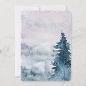 モダンな水彩の冬のクリスマスツリー　自然の案内状 招待状 (裏面)