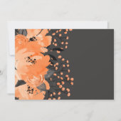 モダンな水彩オレンジのトンネル 秋の1歳の誕生日パーティー 招待状 (裏面)