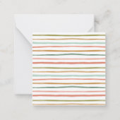 モダンな水彩クリスマスギフト スクエアホリデー ノートカード (裏面)