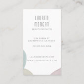 モダンな水彩パステル ビジネスカード (裏面)