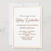 モダンな水彩ブルーの洗礼招待状 招待状 (正面)