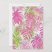 モダンな水彩プールパーティー 招待状 (裏面)