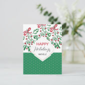 モダンな水彩ボホミスルトのホリデー カード (スタンド正面)