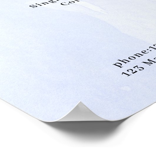 モダンな水彩価格表ポスター ポスター (角)