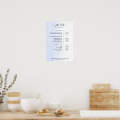 モダンな水彩価格表ポスター ポスター (キッチン)