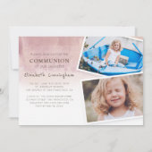 モダンな水彩写真ファーストコミュニオン招待状 招待状 (裏面)