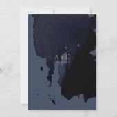 モダンな水彩抽象ウェディング招待状 招待状 (裏面)