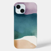 モダンな水彩抽象モノグラム Case-Mate iPhoneケース (裏面)