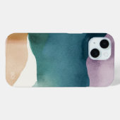 モダンな水彩抽象モノグラム Case-Mate iPhoneケース (裏面 (横))
