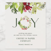 モダンな水彩植物の喜びコーポレート ワインラベル (シングルラベル)