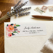 モダンな水彩植物の花 ラベル