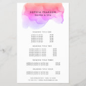 モダンな水彩画のしみ | 価格とサービス チラシ (正面)