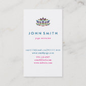 モダンな水彩画のはすの花のロゴのヨガ 名刺 (裏面)