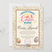 モダンな水彩画のイースター・ブランチ・エッグハント 招待状 (正面)