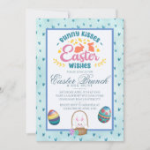 モダンな水彩画のイースター・ブランチ・エッグハント 招待状 (正面)