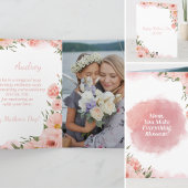 モダンな水彩画のエレガントなピンクの花の母の日 カード