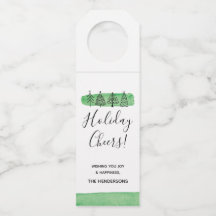 モダンな水彩画のクリスマスのボトルのラベル