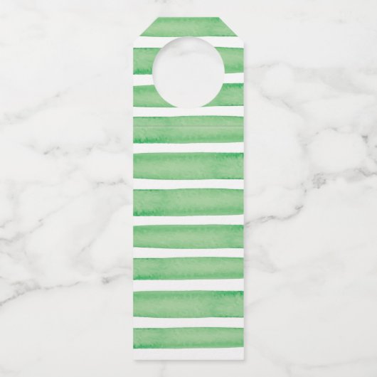 モダンな水彩画のクリスマスのボトルのラベル ボトルネックタグ (裏面)