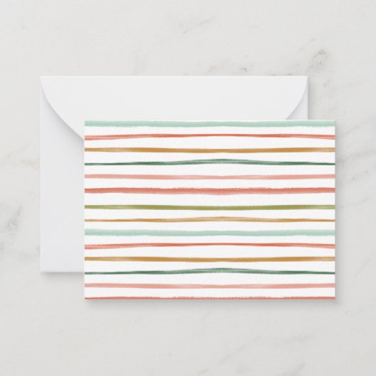 モダンな水彩画のクリスマスツリーのホリデーシーズン ノートカード (裏面)