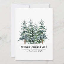 モダンな水彩画のクリスマスツリー（写真以外）