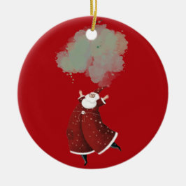 モダンな水彩画のクリスマス カラフルなモミの木 セラミックオーナメント