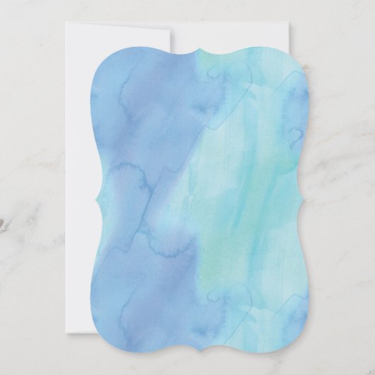 モダンな水彩画のハヌカーのお祝いの招待状 招待状 (裏面)