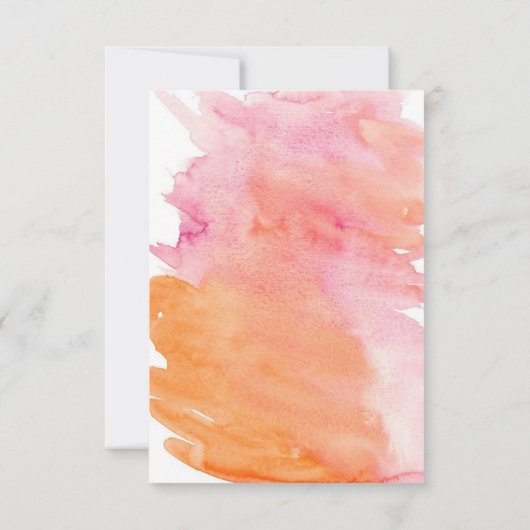 モダンな水彩画のハートの結婚式の招待状 招待状 (裏面)