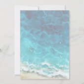 モダンな水彩画のビーチ＆シー ウェディング招待状 招待状 (裏面)