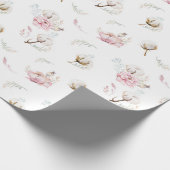 モダンな水彩画のベビーのギフトの包装紙 ラッピングペーパー (角)