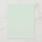 モダンな水彩画のユーカリの葉のグリーン エンクロージャーカード (裏面)