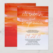 モダンな水彩画のレハーサルディナー招待状 招待状 (正面/裏面)