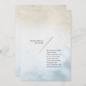 モダンな水彩画のレハーサルディナー 招待状 (正面/裏面)