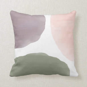 モダンな水彩画の円は上がりましたり、ブドウ及び賢人の クッション