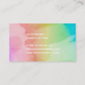 モダンな水彩画の原稿の虹-名刺 名刺 (裏面)