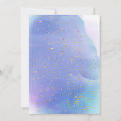 モダンな水彩画の名付け親提案写真 招待状 (裏面)