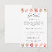 モダンな水彩画の夏のビーチ エンクロージャーカード (正面/裏面)