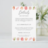 モダンな水彩画の夏のビーチ エンクロージャーカード (スタンド正面)