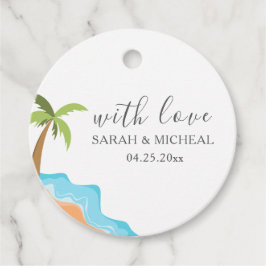 モダンな水彩画の夏のビーチ フェイバータグ