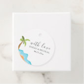 モダンな水彩画の夏のビーチ フェイバータグ (インサイチュ)