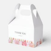 モダンな水彩画の夏のビーチ フェイバーボックス (裏面サイド)