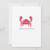 モダンな水彩画の夏のビーチ 招待状 (裏面)