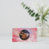 モダンな水彩画の抽象芸術のエレガントなカッコいい 名刺 (スタンド正面)