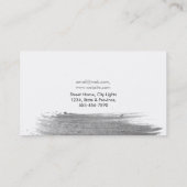 モダンな水彩画の抽象芸術のエレガントな白黒 名刺 (裏面)