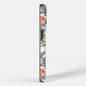 モダンな水彩画の桃の花柄モノグラムM Case-Mate iPhoneケース (裏面 / 右)