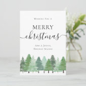 モダンな水彩画の森のビジネス ロゴ クリスマス (スタンド正面)