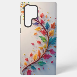 モダンな水彩画の植物の枝の葉のグラフィック SAMSUNG GALAXY S22 ULTRAケース