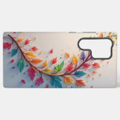 モダンな水彩画の植物の枝の葉のグラフィック SAMSUNG GALAXYケース (裏面横)